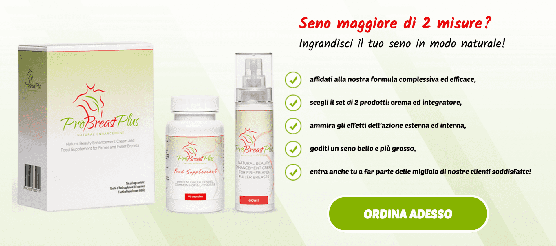 ProBreast Plus integratore e crema