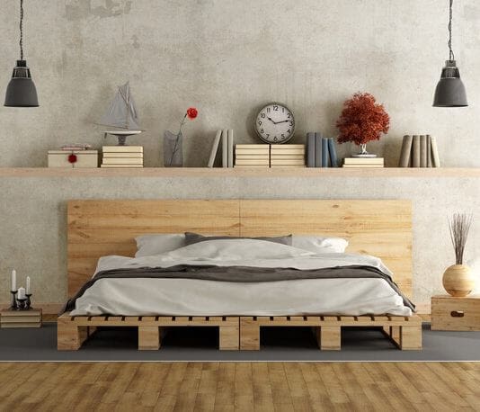 letto con bancali: letto fai da te